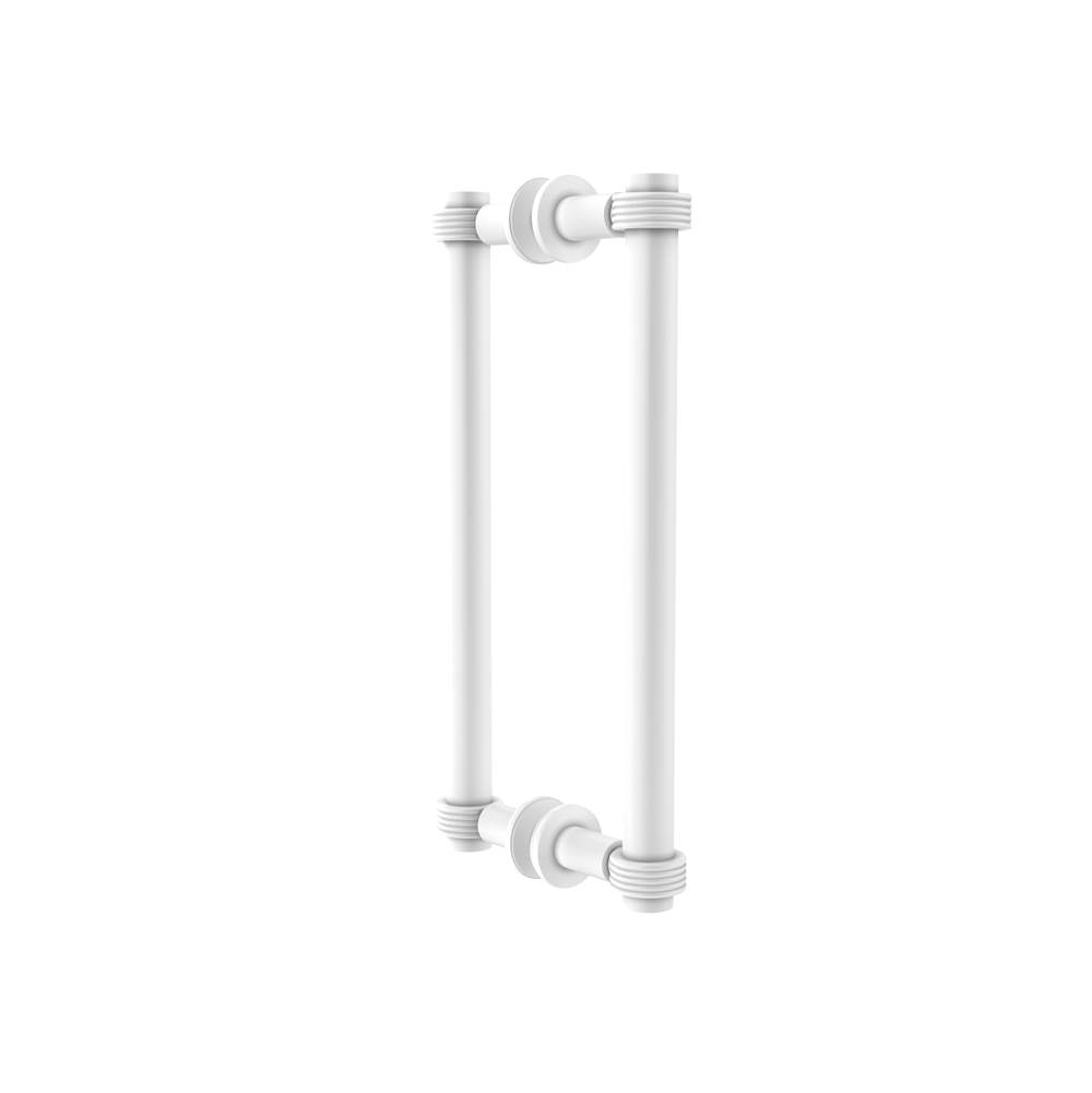 Allied Brass Contemporary 12 Inch Back to Back Shower Door Pull with Grooved Accent