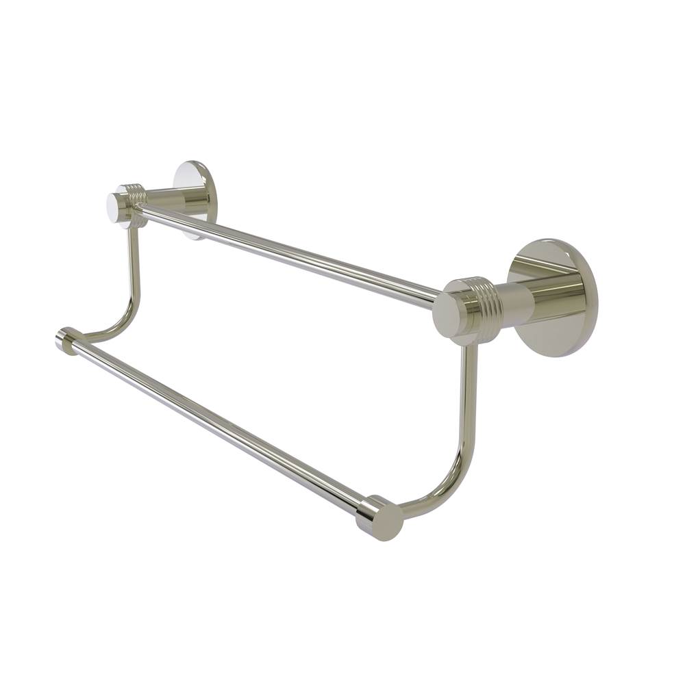 Allied Brass Mercury Collection 24 Inch Double Towel Bar with Groovy Accents