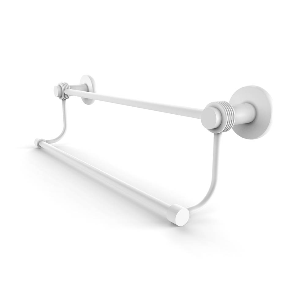 Allied Brass Mercury Collection 30 Inch Double Towel Bar with Groovy Accents