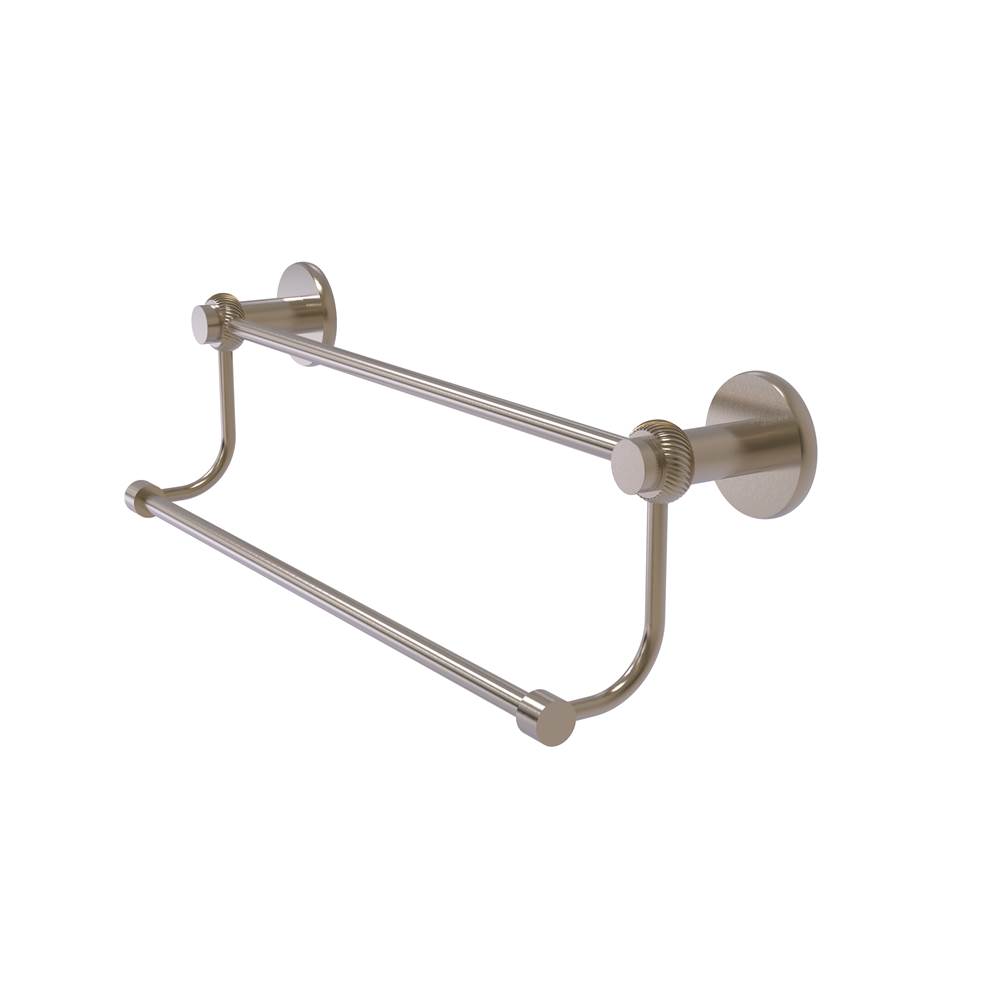 Allied Brass Mercury Collection 18 Inch Double Towel Bar with Twist Accents