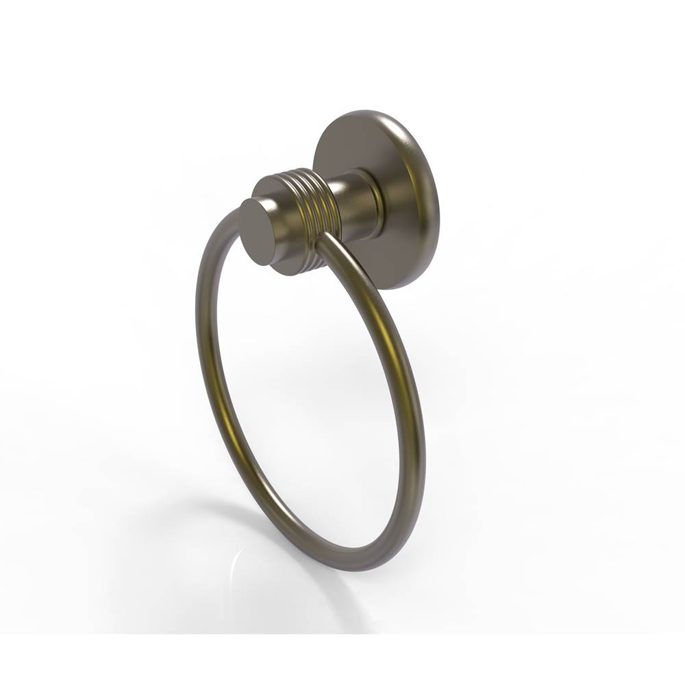 Allied Brass Mercury Collection Towel Ring with Groovy Accent