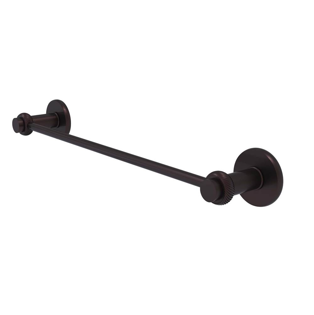 Allied Brass Mercury Collection 36 Inch Towel Bar with Twist Accent