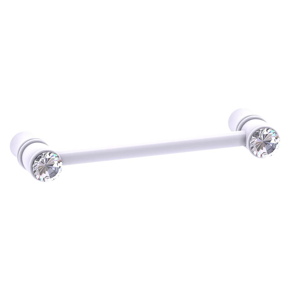 Allied Brass Carolina Crystal Collection 4 Inch Cabinet Pull - Matte White