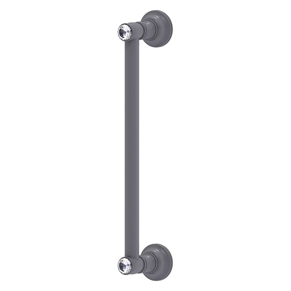 Allied Brass Carolina Crystal Collection 12 Inch Door Pull - Matte Gray