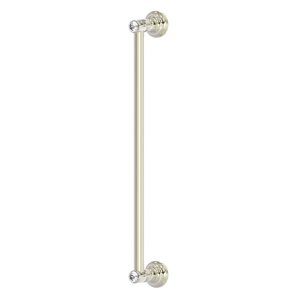 Allied Brass Carolina Crystal Collection 18 Inch Refrigerator Pull - Polished Nickel