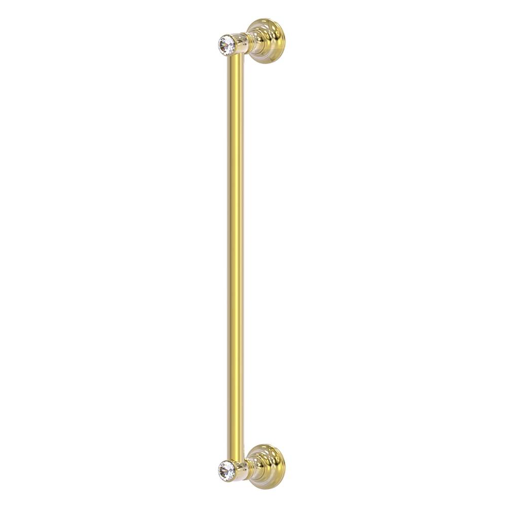 Allied Brass Carolina Crystal Collection 18 Inch Refrigerator Pull - Unlacquered Brass