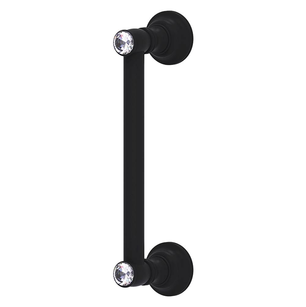 Allied Brass Carolina Crystal Collection 8 Inch Door Pull - Matte Black
