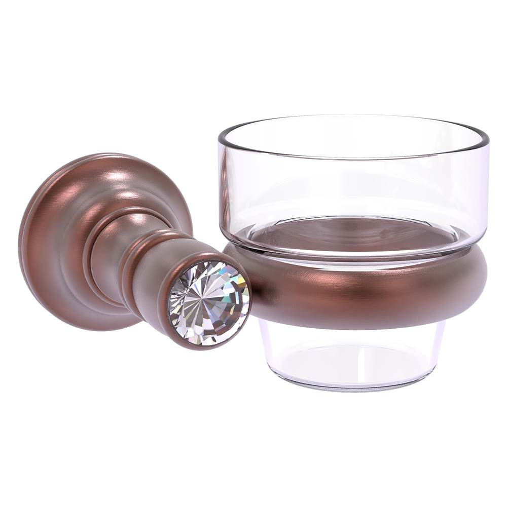 Allied Brass Carolina Crystal Collection Wall Mounted Votive Candle Holder - Antique Copper