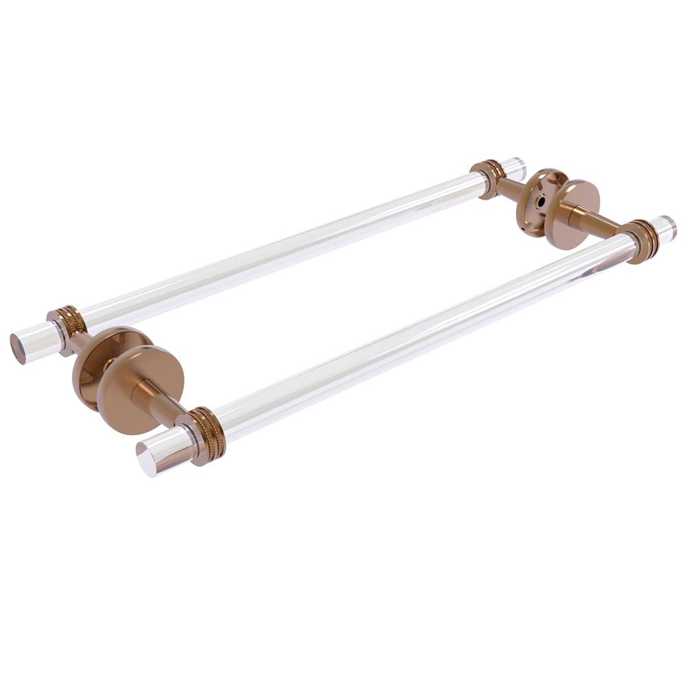Allied Brass Clearview Collection 18 Inch Back to Back Shower Door Towel Bar with Dotted Accents