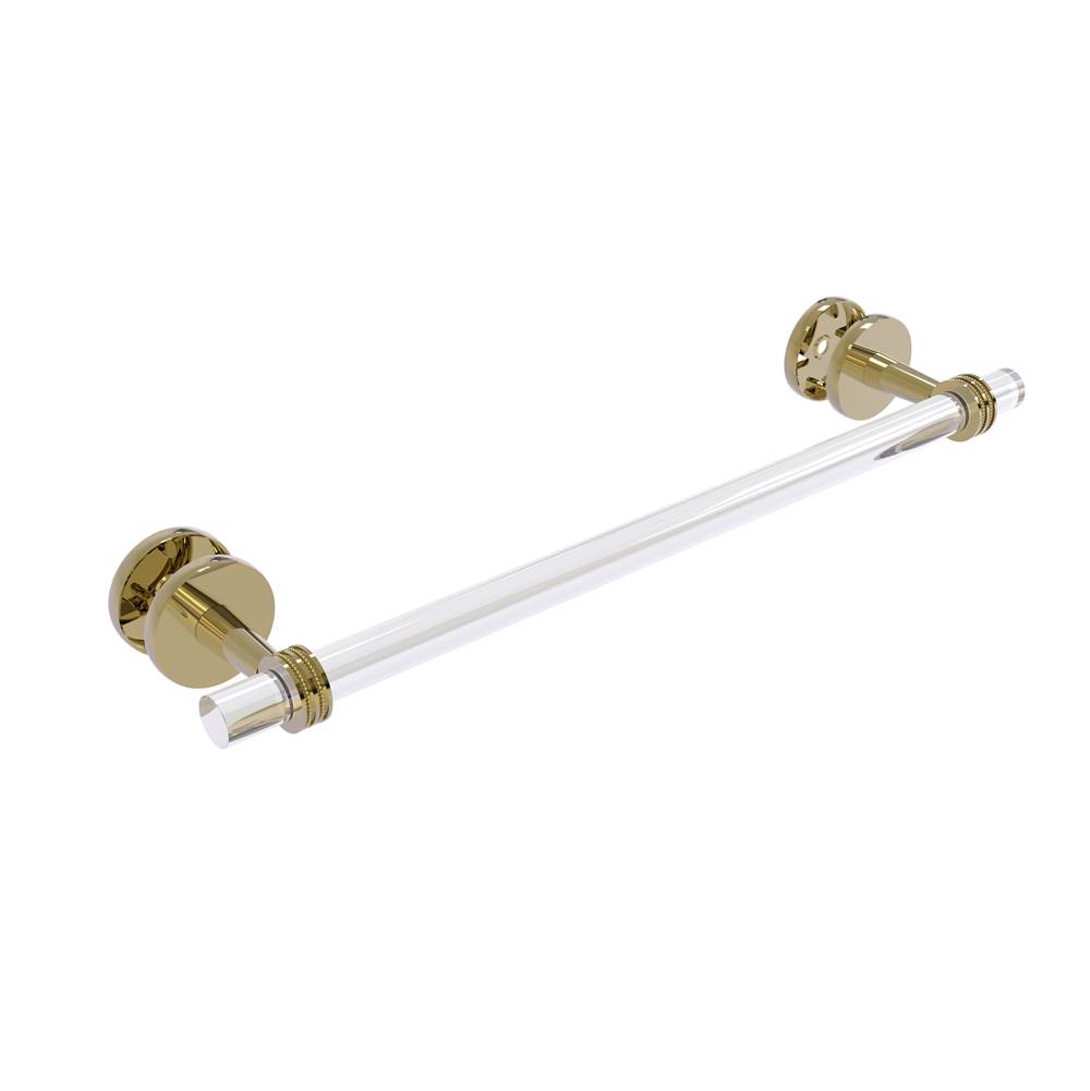 Allied Brass Clearview Collection 18 Inch Shower Door Towel Bar with Dotted Accents