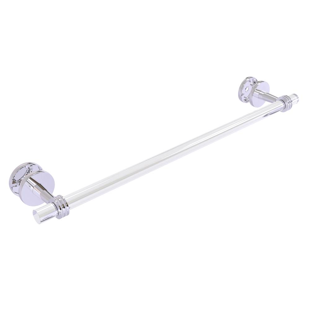 Allied Brass Clearview Collection 24 Inch Shower Door Towel Bar with Dotted Accents