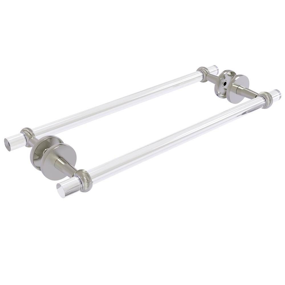 Allied Brass Clearview Collection 18 Inch Back to Back Shower Door Towel Bar with Twisted Accents