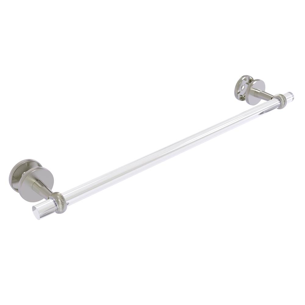 Allied Brass Clearview Collection 24 Inch Shower Door Towel Bar with Twisted Accents