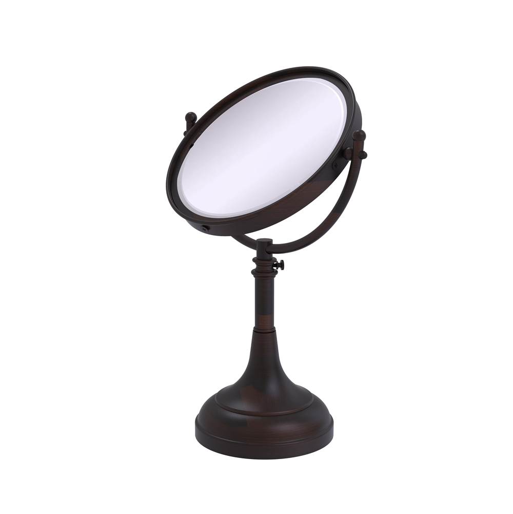 Allied Brass Height Adjustable 8 Inch Vanity Top Make-Up Mirror 3X Magnification