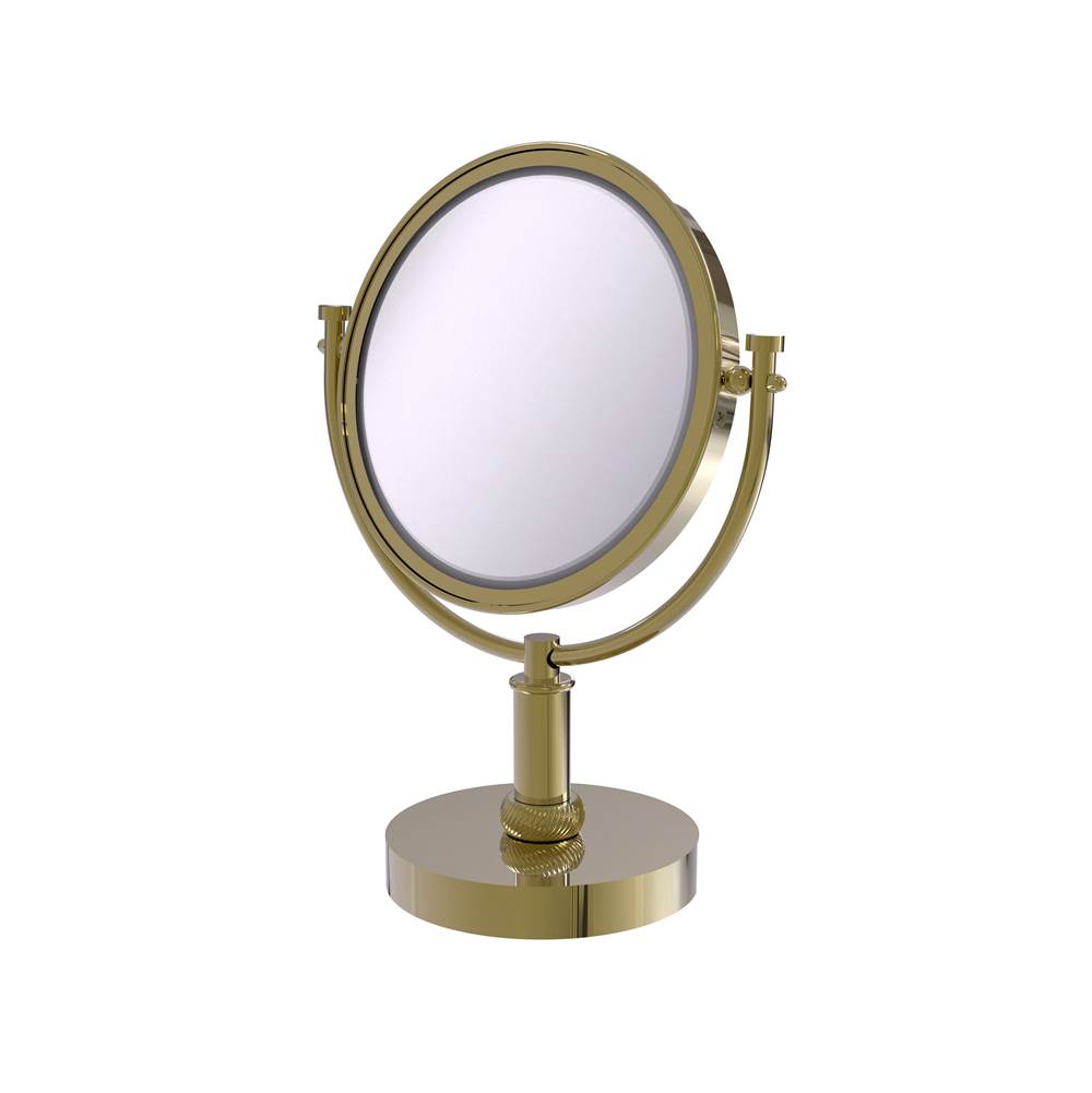 Allied Brass 8 Inch Vanity Top Make-Up Mirror 5X Magnification