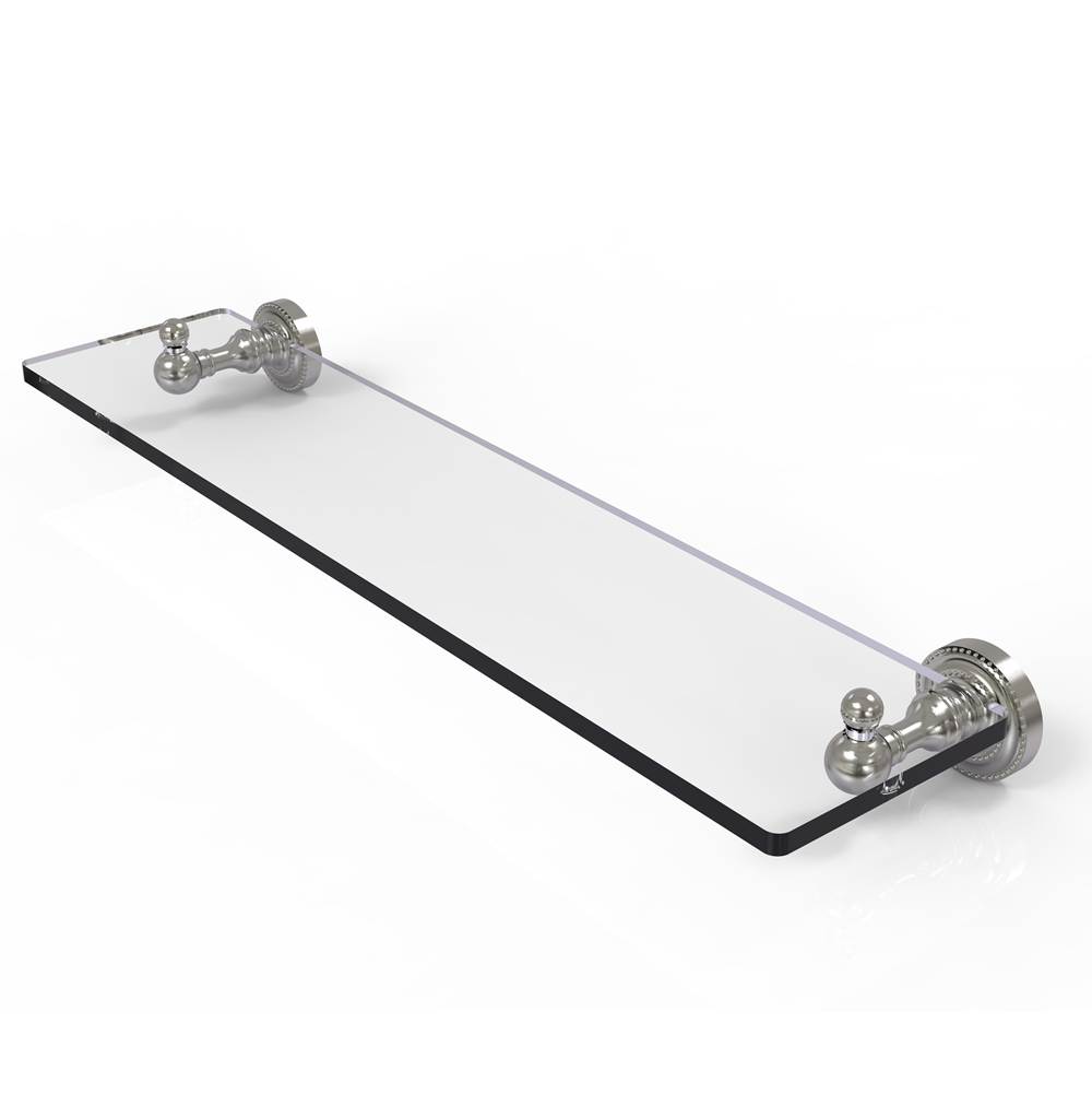 Allied Brass Dottingham Collection 22 inch Glass Vanity Shelf with Beveled Edges