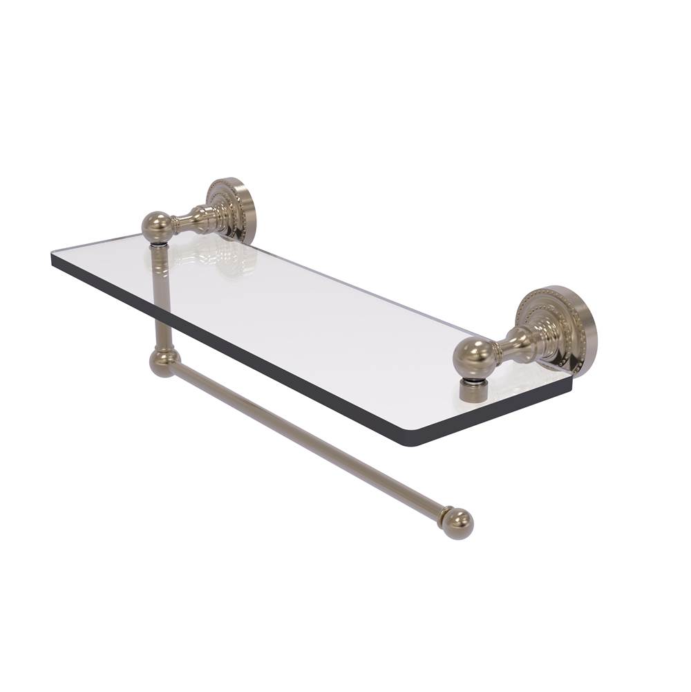 Allied Brass Dottingham Collection Paper Towel Holder with 16 Inch Glass Shelf