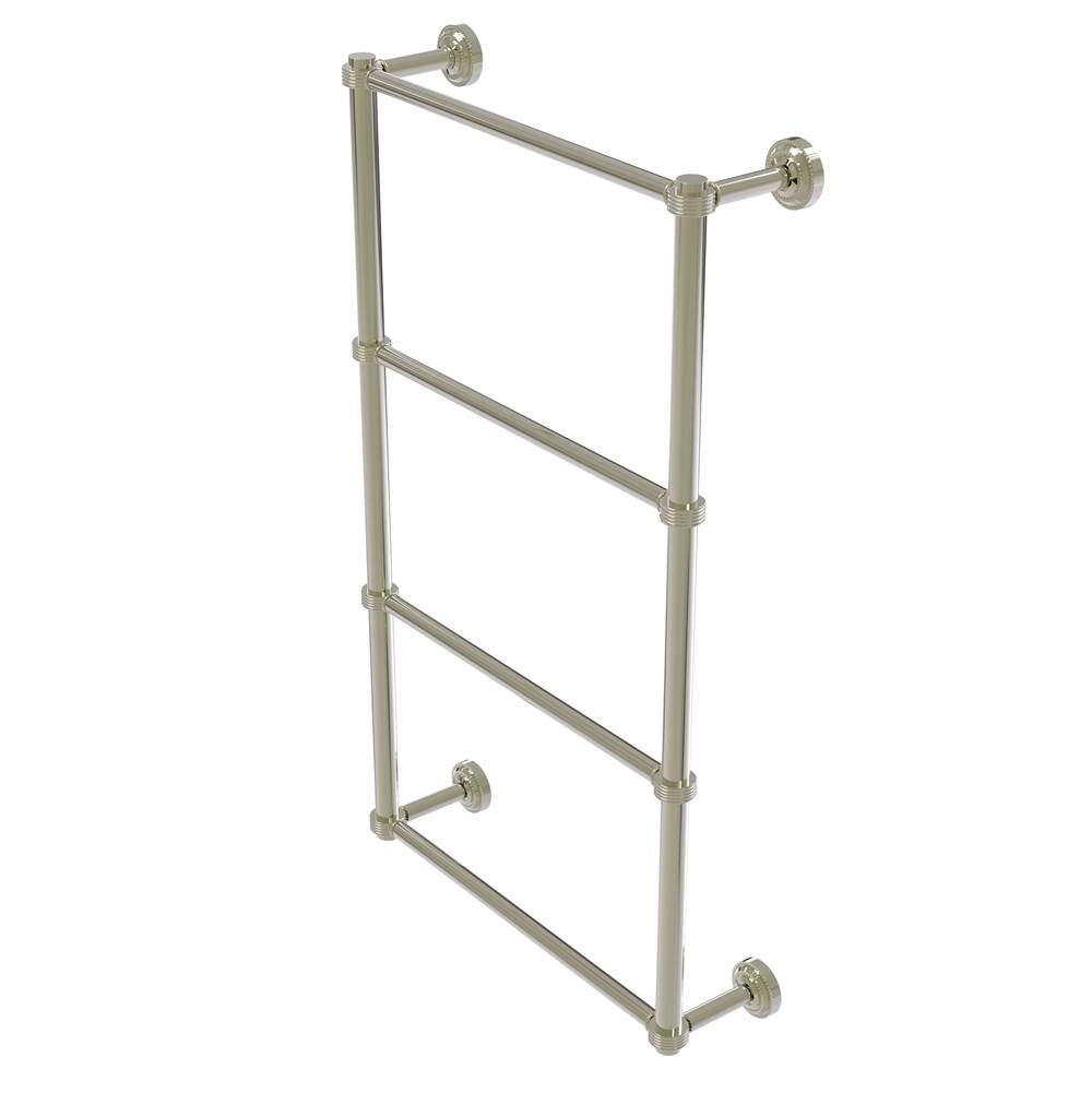 Allied Brass Dottingham Collection 4 Tier 24 Inch Ladder Towel Bar with Groovy Detail