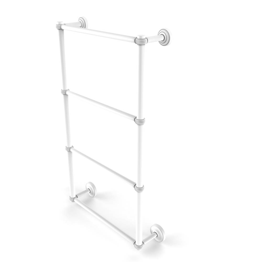 Allied Brass Dottingham Collection 4 Tier 24 Inch Ladder Towel Bar with Twisted Detail
