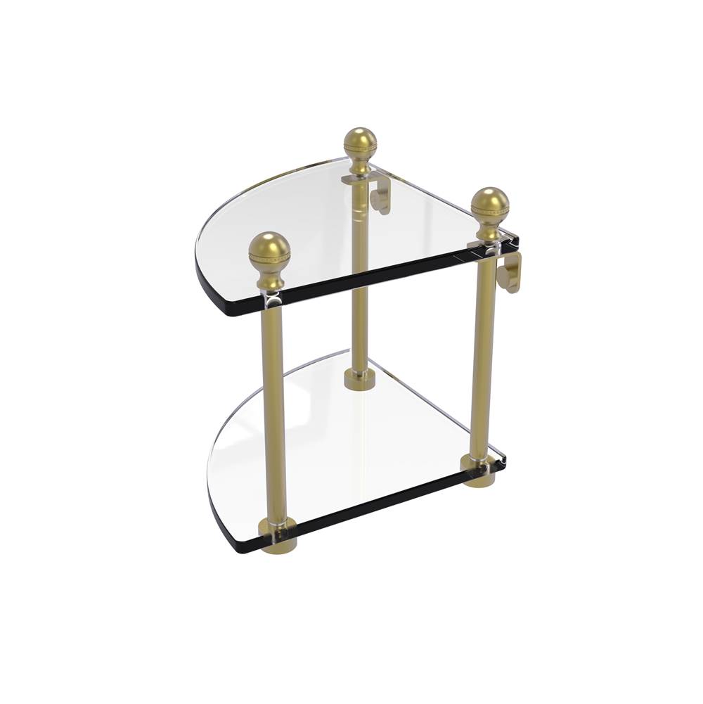 Allied Brass Mambo Collection 2 Tier Corner Glass Shelf