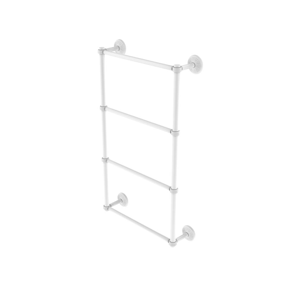 Allied Brass Monte Carlo Collection 4 Tier 24 Inch Ladder Towel Bar with Groovy Detail