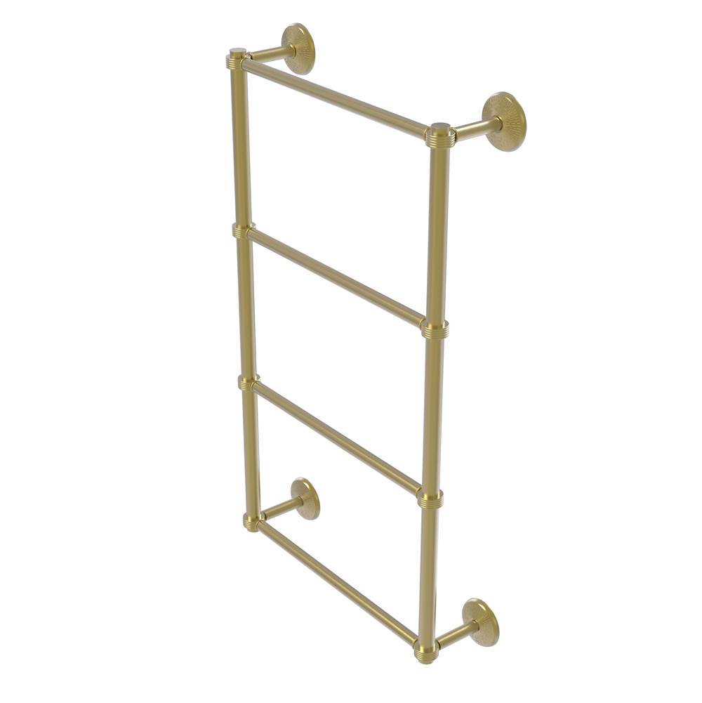 Allied Brass Monte Carlo Collection 4 Tier 30 Inch Ladder Towel Bar with Groovy Detail