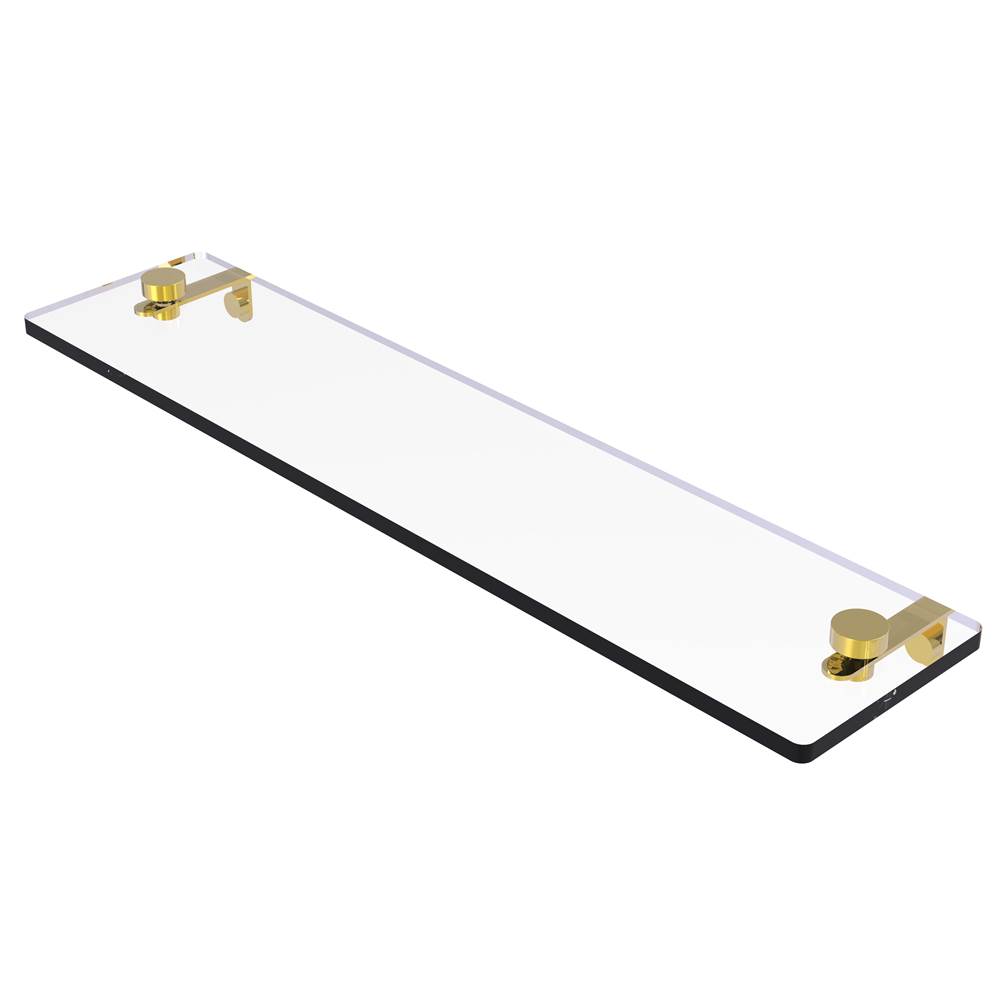 Allied Brass Montero Collection 22 Inch Glass Vanity Shelf with Beveled Edges