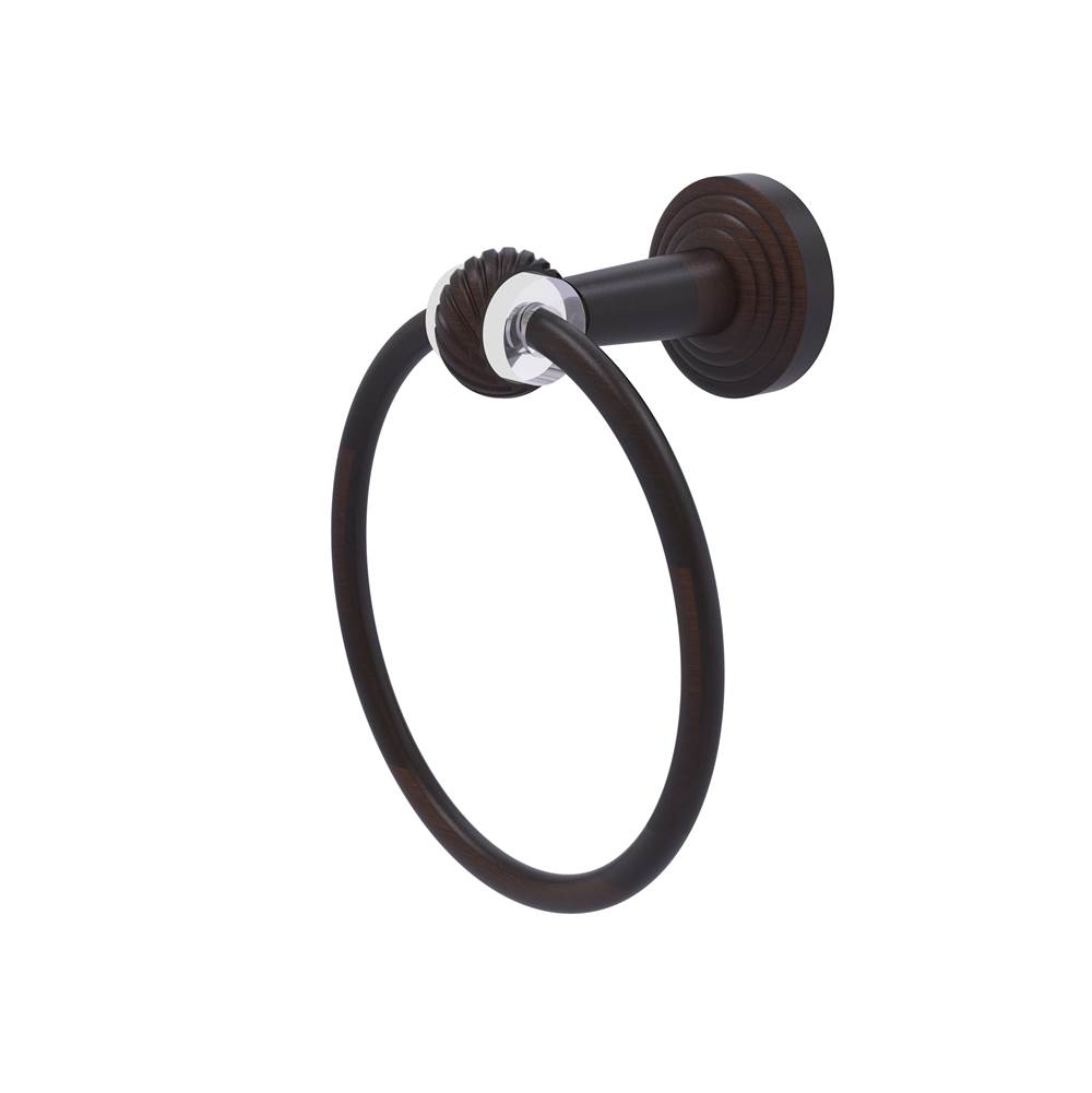 Allied Brass Pacific Beach Collection Towel Ring with Twisted Accents