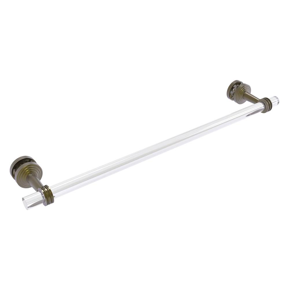 Allied Brass Pacific Beach Collection 24 Inch Shower Door Towel Bar with Dotted Accents - Antique Brass