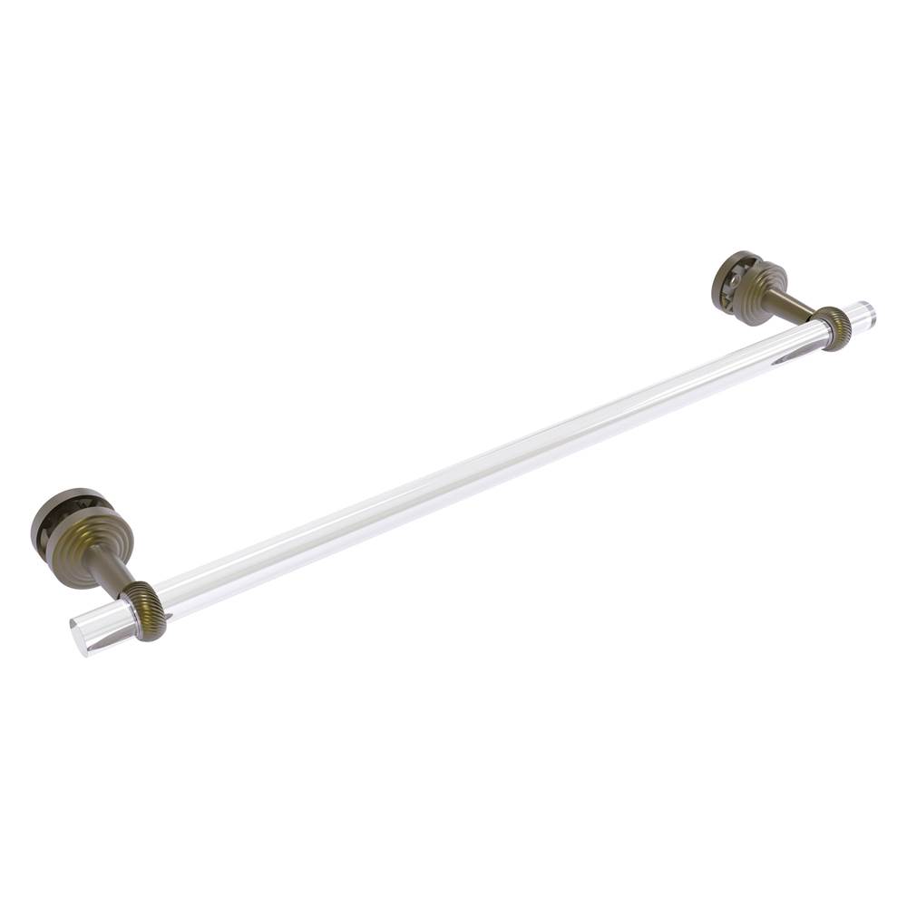 Allied Brass Pacific Beach Collection 24 Inch Shower Door Towel Bar with Twisted Accents - Antique Brass
