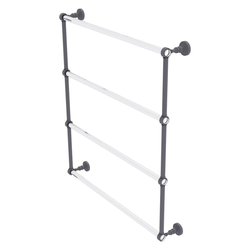 Allied Brass Pacific Grove Collection 4 Tier 30 Inch Ladder Towel Bar - Matte Gray