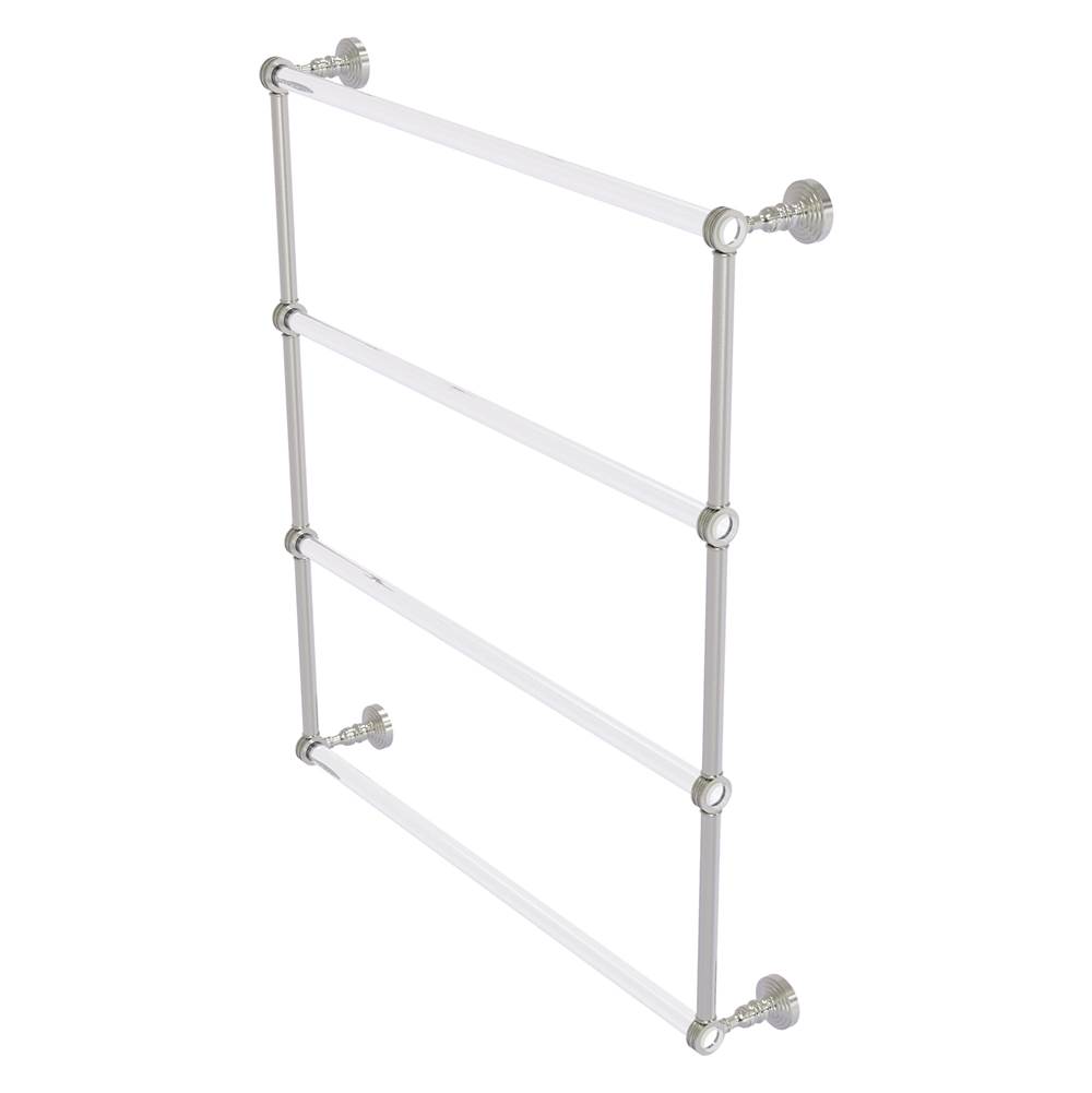 Allied Brass Pacific Grove Collection 4 Tier 30 Inch Ladder Towel Bar with Dotted Accents - Satin Nickel