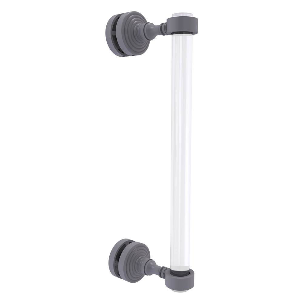 Allied Brass Pacific Grove Collection 12 Inch Single Side Shower Door Pull - Matte Gray