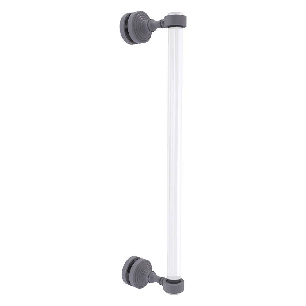 Allied Brass Pacific Grove Collection 18 Inch Single Side Shower Door Pull - Matte Gray