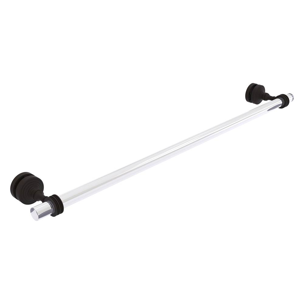 Allied Brass Pacific Grove Collection 30 Inch Shower Door Towel Bar with Dotted Accents - Oil Rubbed Bronze