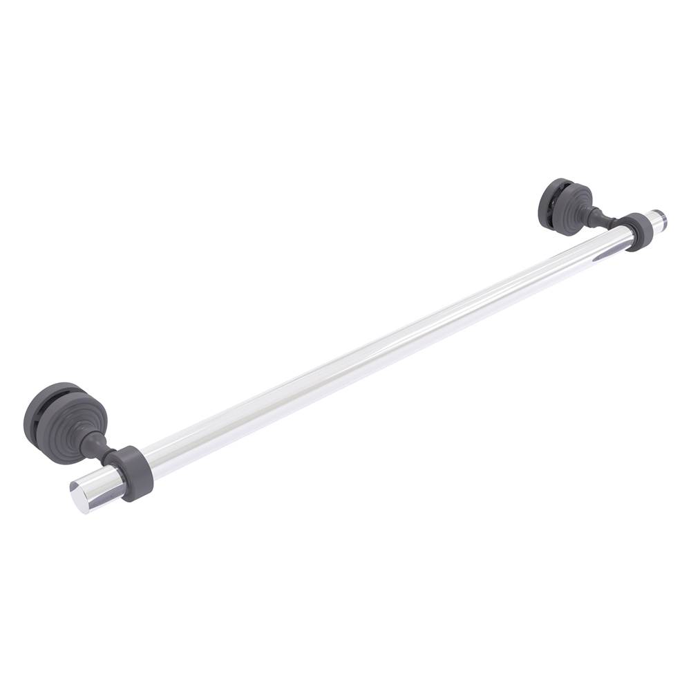Allied Brass Pacific Grove Collection 24 Inch Shower Door Towel Bar - Matte Gray