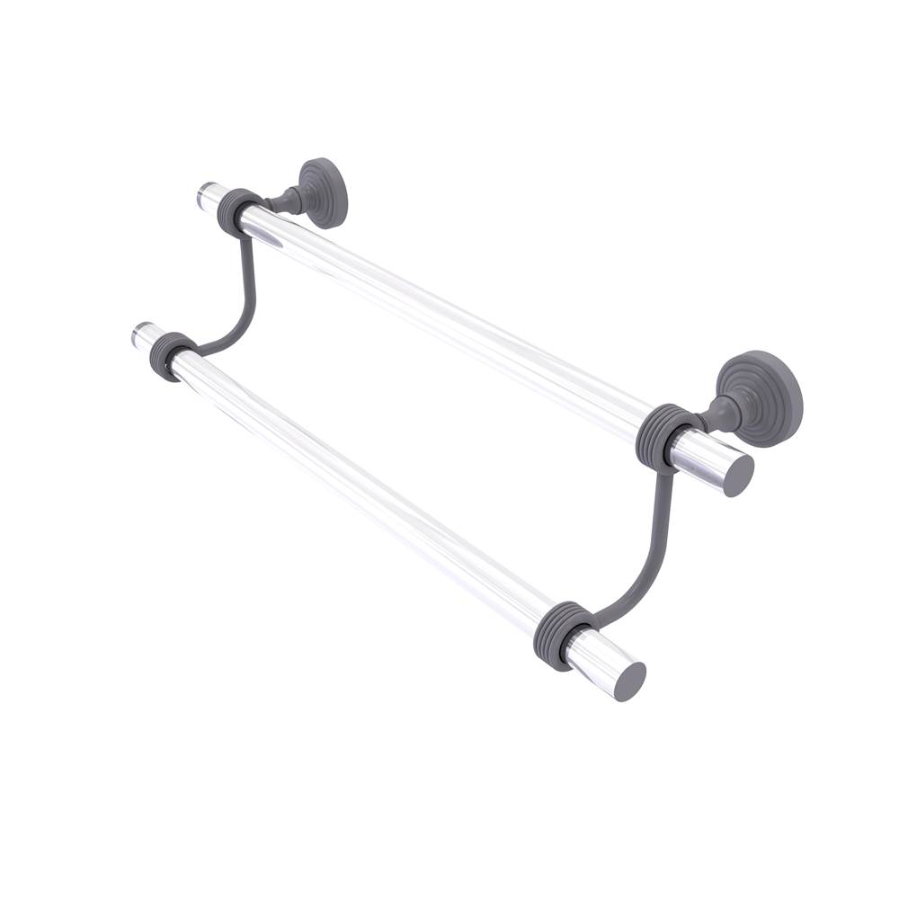Allied Brass Pacific Grove Collection 30 Inch Double Towel Bar with Groovy Accents
