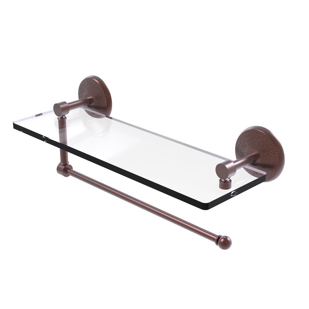 Allied Brass Prestige Monte Carlo Collection Paper Towel Holder with 16 Inch Glass Shelf