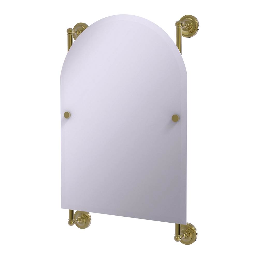 Allied Brass Prestige Regal Collection Arched Top Frameless Rail Mounted Mirror