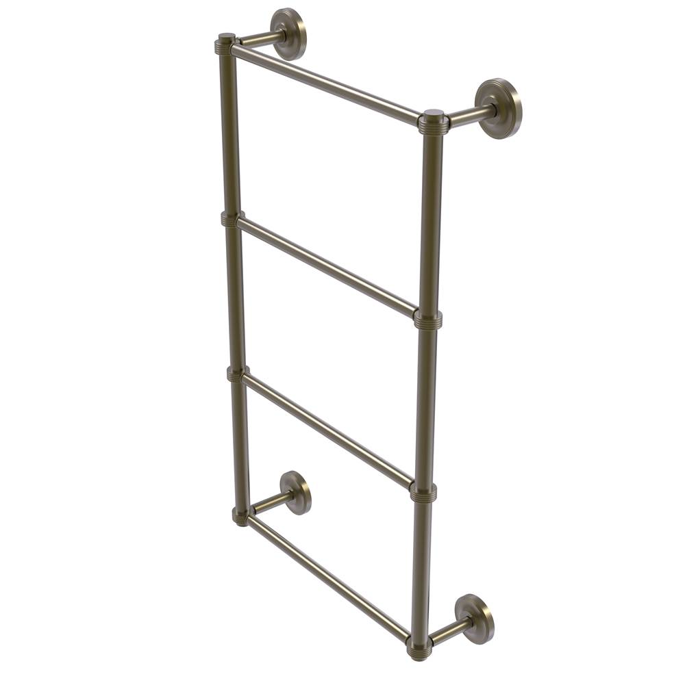 Allied Brass Prestige Regal Collection 4 Tier 30 Inch Ladder Towel Bar with Groovy Detail