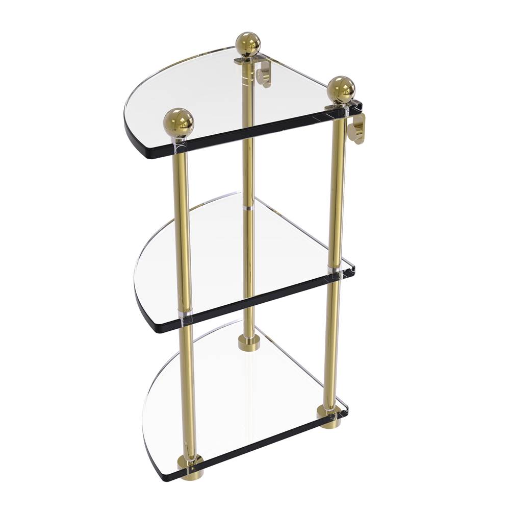 Allied Brass Three Tier Corner Glass Shelf
