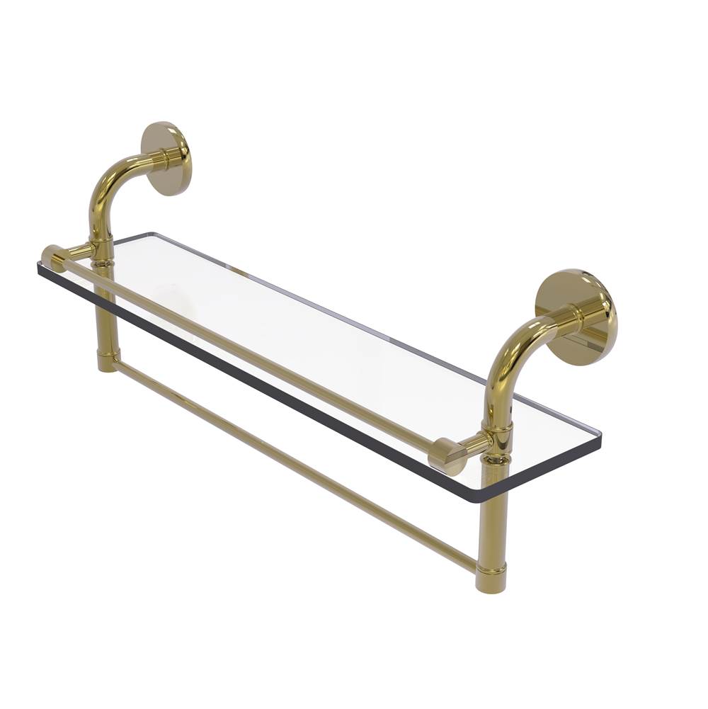 Allied Brass Remi Collection 22 Inch Gallery Glass Shelf with Towel Bar