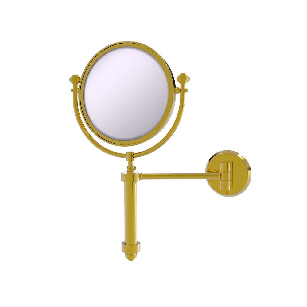 Allied Brass Southbeach Collection Wall Mounted Make-Up Mirror 8 Inch Diameter with 4X Magnification