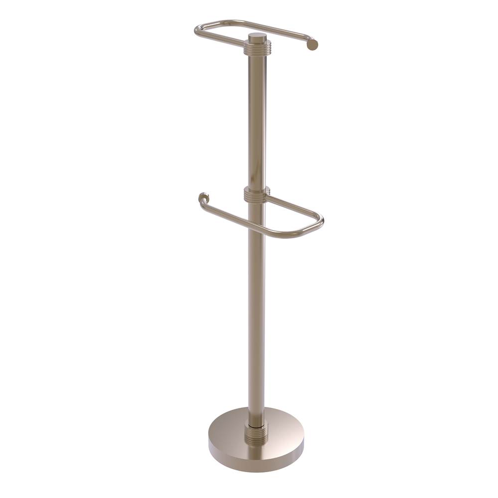 Allied Brass Free Standing Two Roll Toilet Tissue Stand