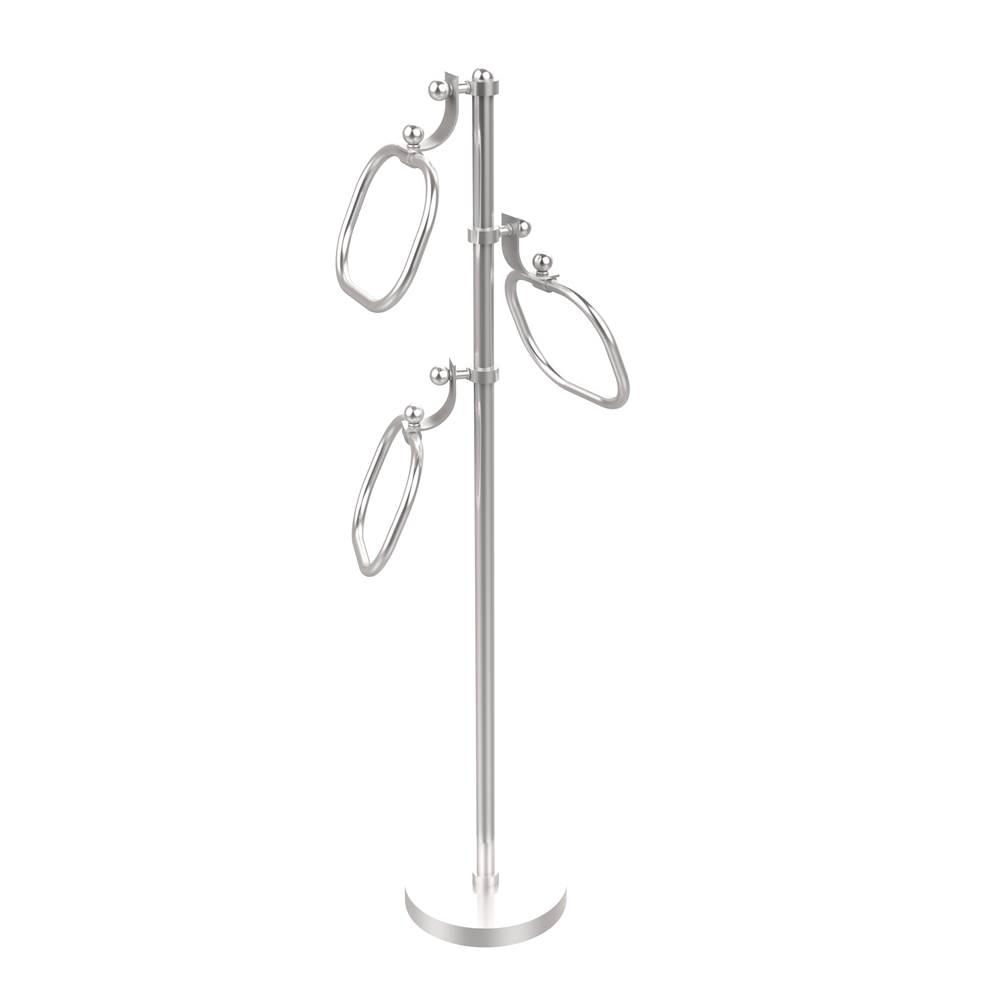 Allied Brass Towel Stand with 9 Inch Oval Towel Rings