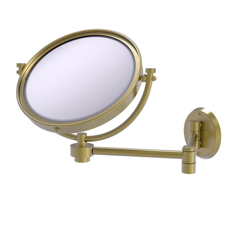 Allied Brass 8 Inch Wall Mounted Extending Make-Up Mirror 4X Magnification