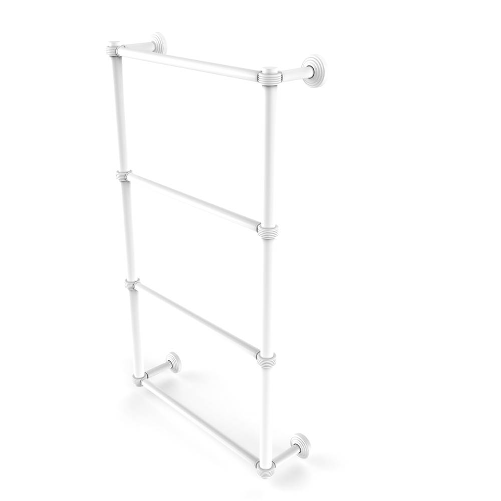 Allied Brass Waverly Place Collection 4 Tier 30 Inch Ladder Towel Bar with Groovy Detail