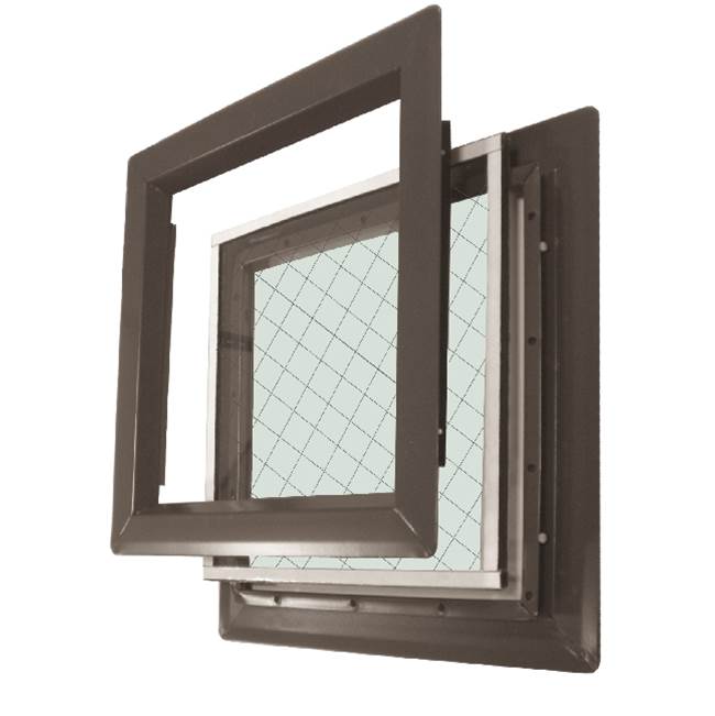 Air Louvers Slimline Vision Lite in Bronze with Wireshield Glazing