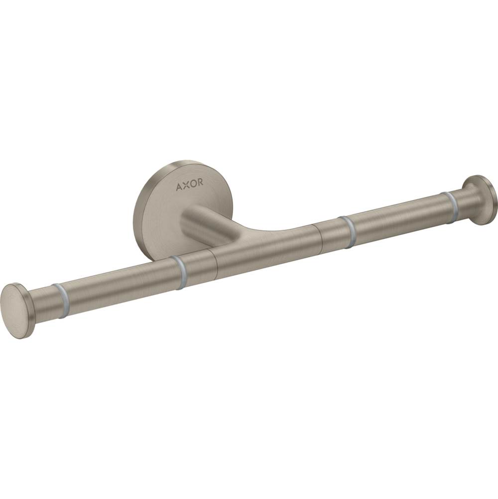 Axor Universal Circular Double Toilet Paper Holder in Brushed Nickel