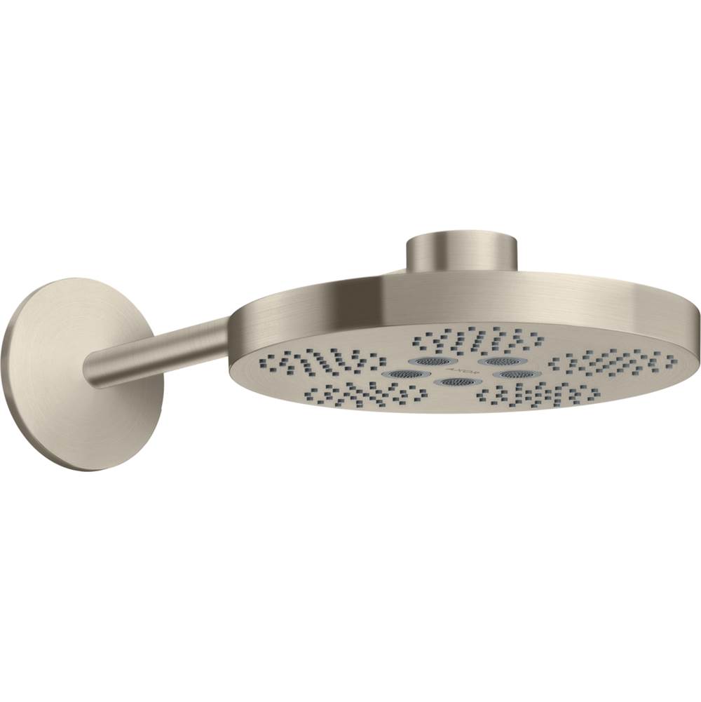Axor ONE Showerhead 280 2-Jet with Showerarm Trim, 1.75 GPM in Brushed Nickel
